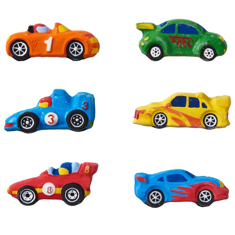 Moldea y pinta - Imanes y pines - Coches de carreras - Casa de Fieras