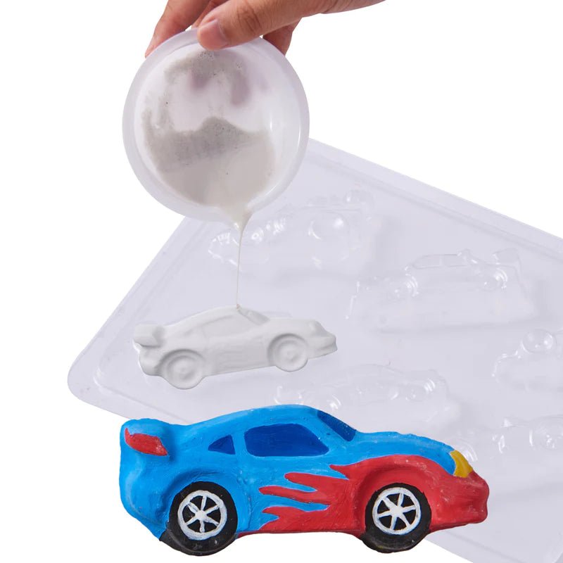 Moldea y pinta - Imanes y pines - Coches de carreras - Casa de Fieras