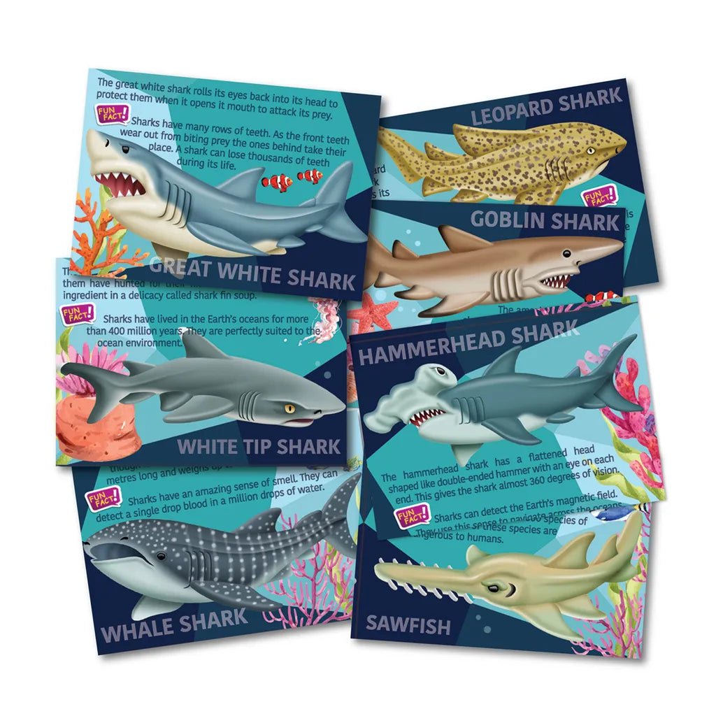 Moldea y pinta - Imanes y pines - Tiburones (Brilla en la oscuridad) - Casa de Fieras