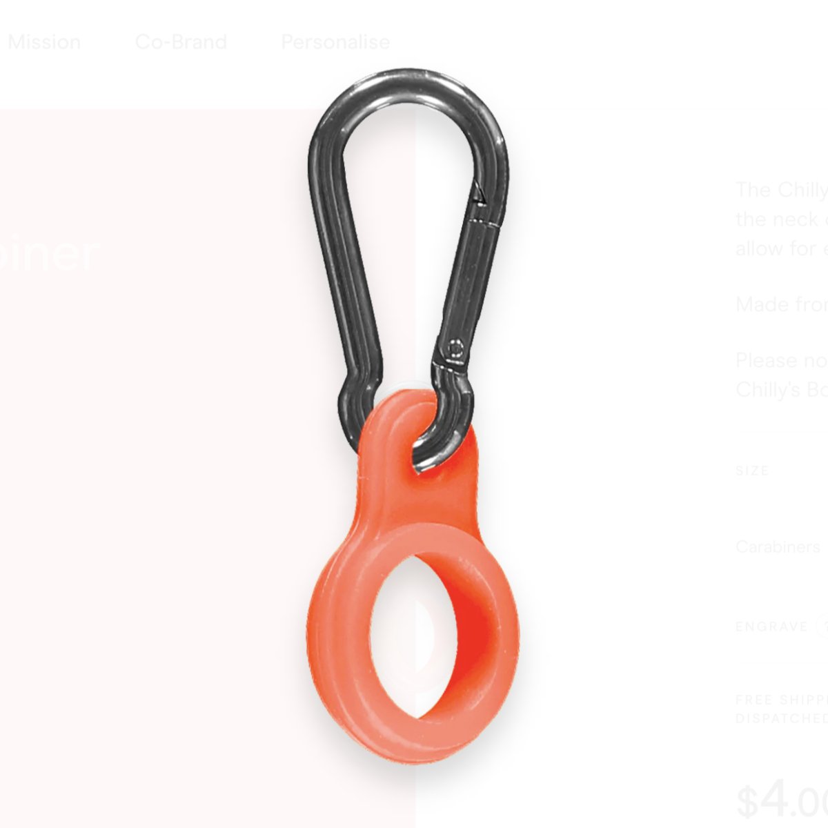 Mosquetón - Coral pastel (compatible marca Chilly) - Casa de Fieras