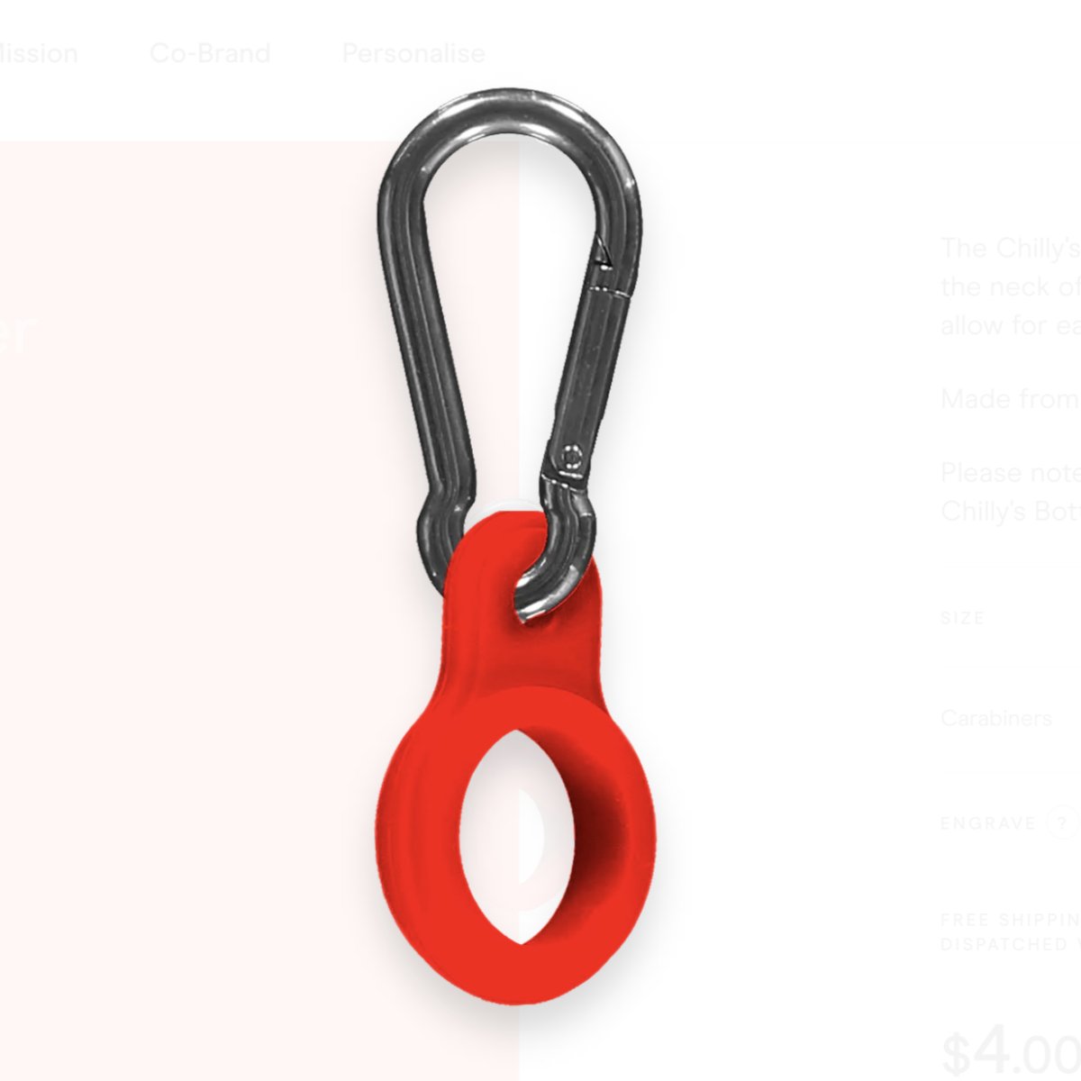 Mosquetón - Rojo Neón (compatible marca Chilly) - Casa de Fieras