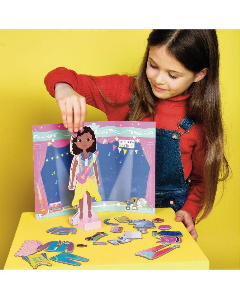 Muñeca magnética de madera - Zoey - Casa de Fieras