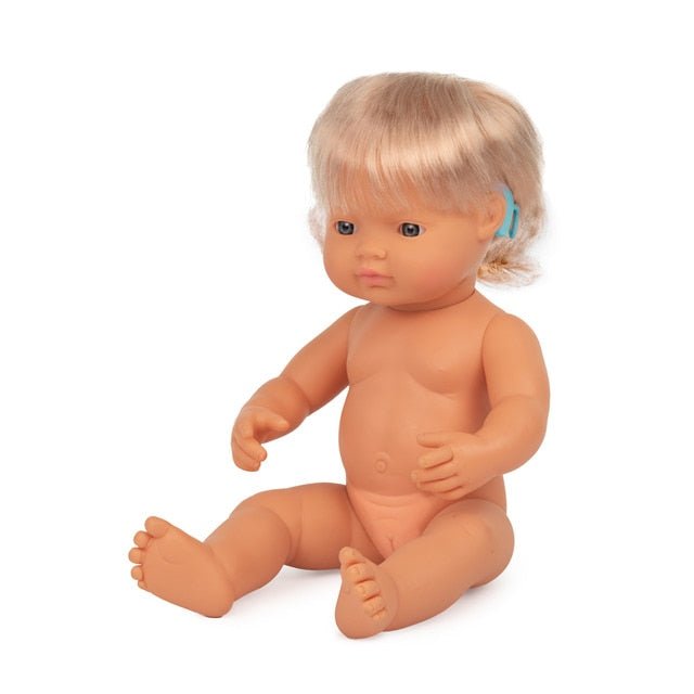 Muñecos diversidad (G) - Con Implante- Nórdico (Niña) - Casa de Fieras