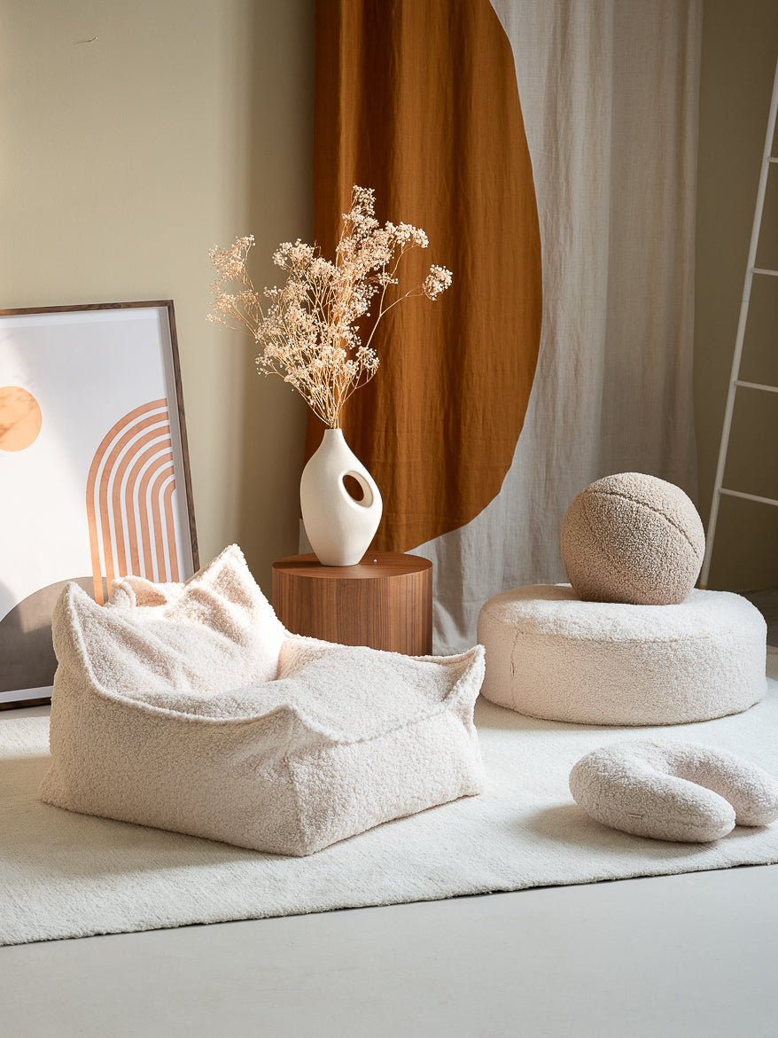 Ottoman - Teddy - Cream White - Casa de Fieras