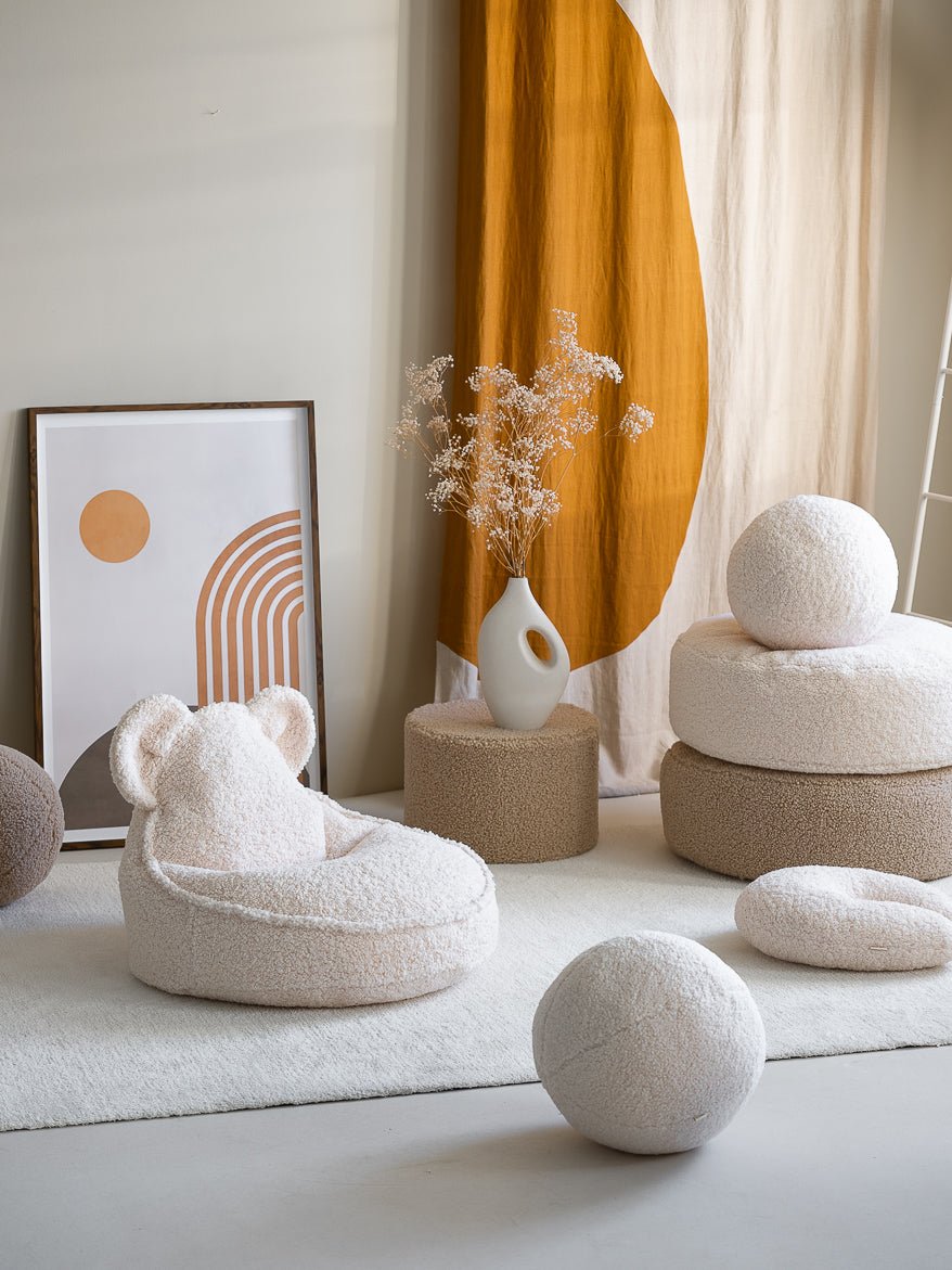 Ottoman - Teddy - Cream White - Casa de Fieras