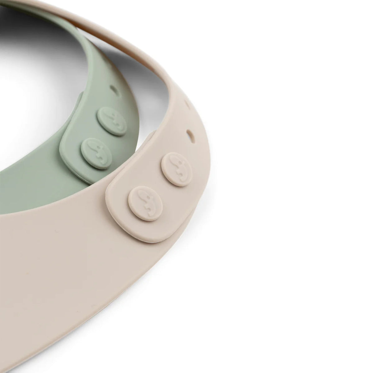 Pack 2 baberos de silicona - Arena y verde - Casa de Fieras