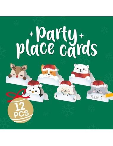 Pack de 12 Marcadores de Sitio - Navidad - Casa de Fieras