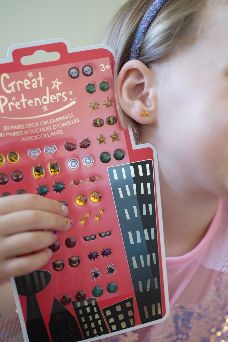 Pendientes de pegatinas - Superhéroes - Casa de Fieras