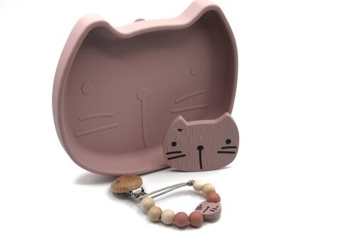 Plato Gato de silicona con Ventosa (Ver colores) - Casa de Fieras