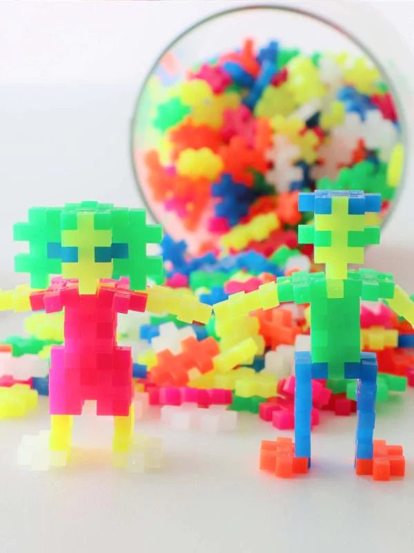 Plus Plus - Tubo Mini (100 piezas) - Neón - Casa de Fieras