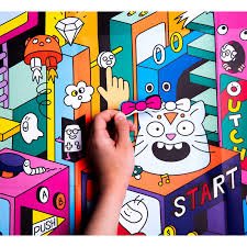 Poster gigante + pegatinas - Video Game - Casa de Fieras
