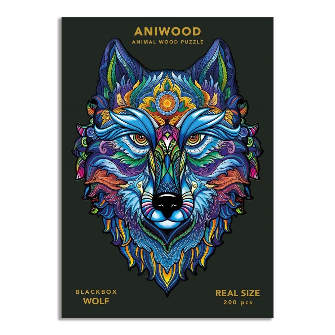 Puzzle de madera - Lobo - Casa de Fieras