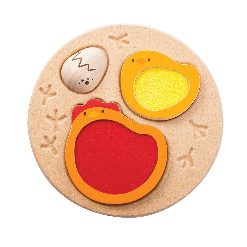 Puzzle Sensorial - Pollito y gallina (+1año) - Casa de Fieras