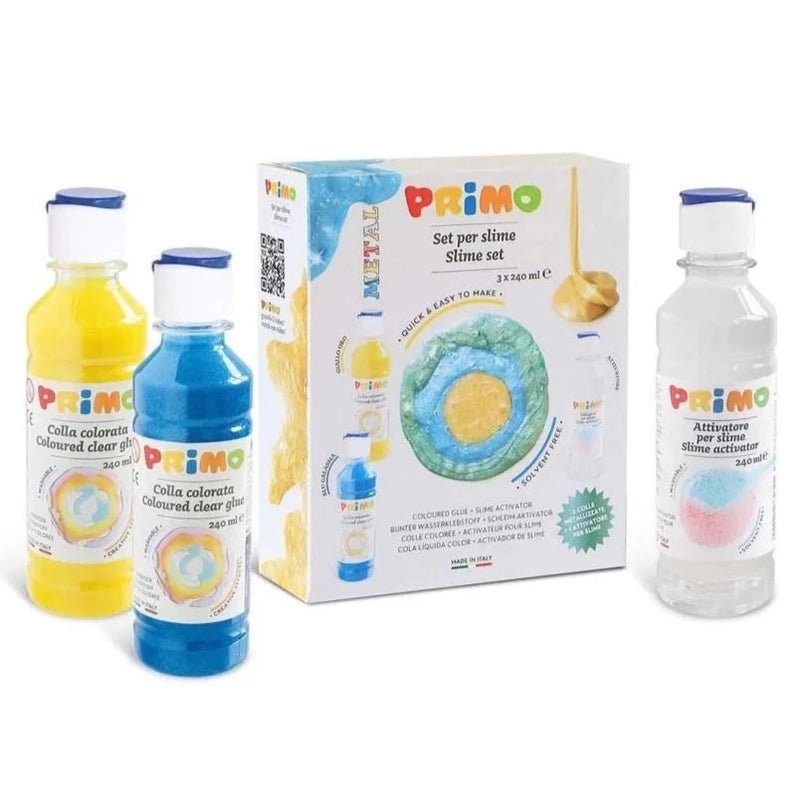 Set slime (cola + color + Activador de slime + efecto aperlado) - Casa de Fieras