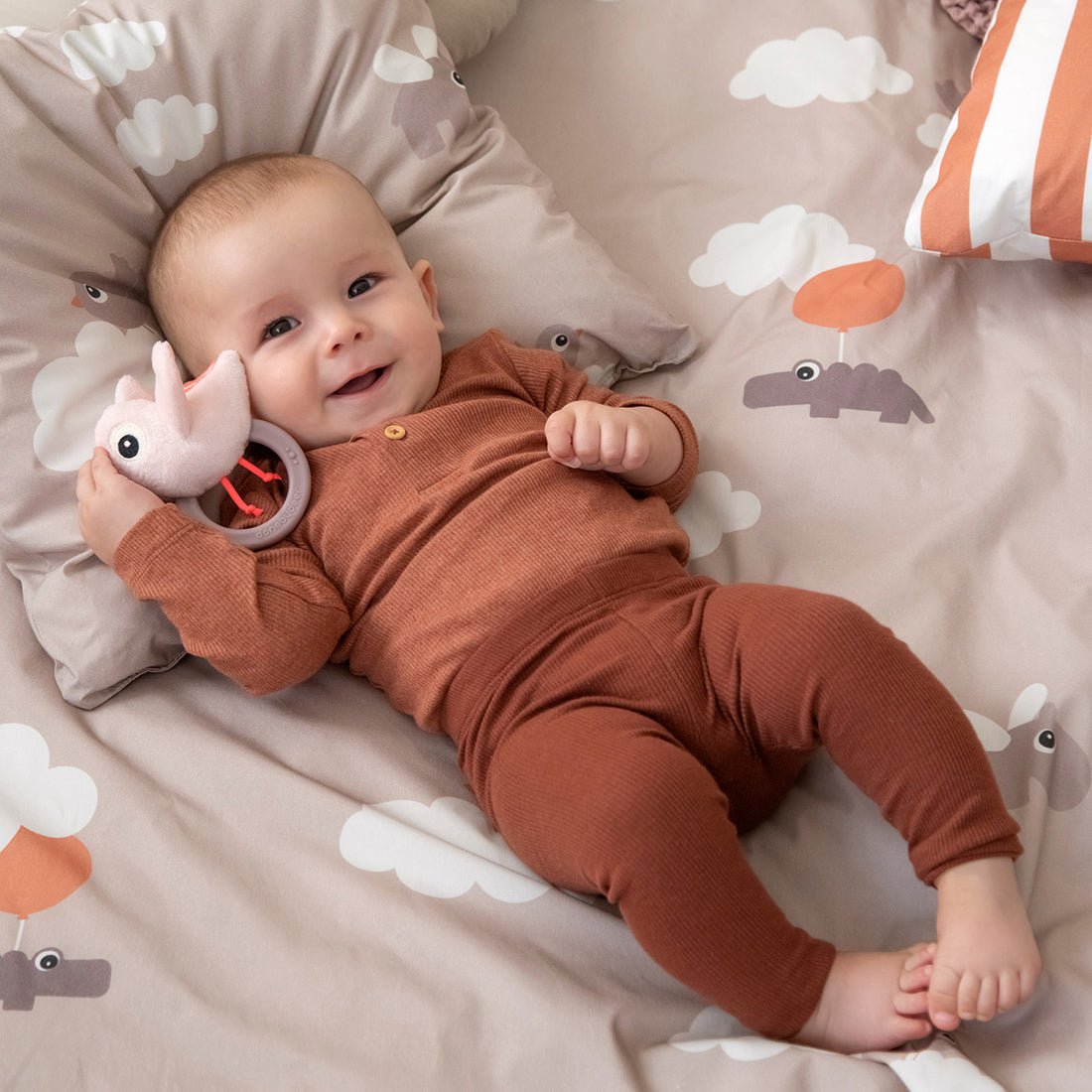 Sonajero con Mordedor pajarito - Rosa - Casa de Fieras