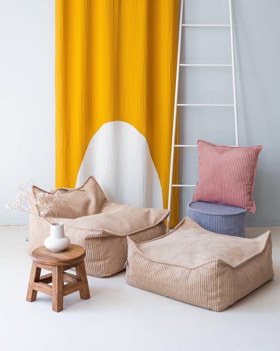 Square Ottoman - Pana - Brown Sugar - Casa de Fieras