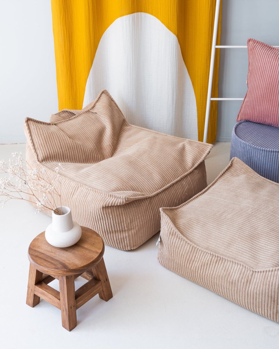 Square Ottoman - Pana - Brown Sugar - Casa de Fieras