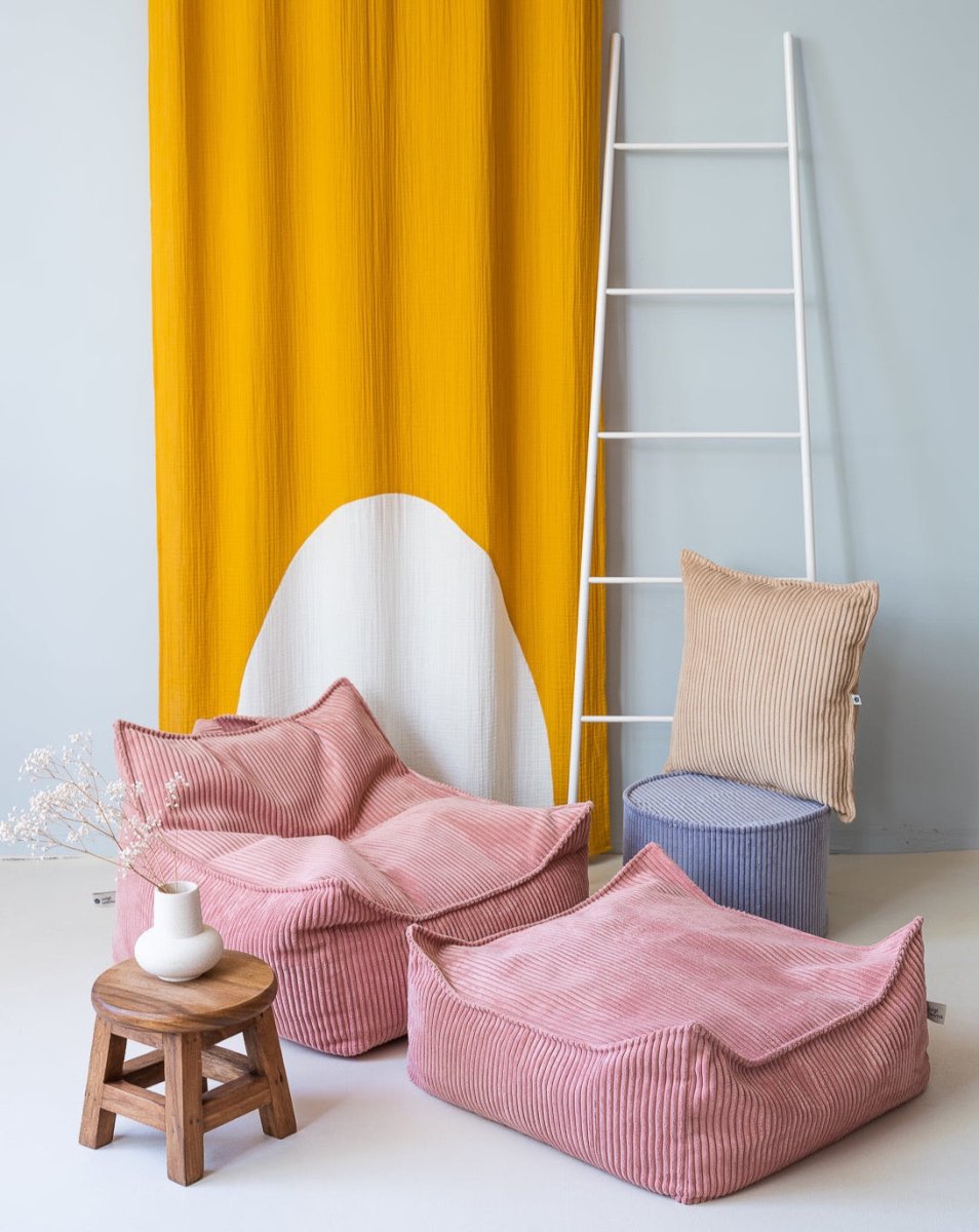 Square Ottoman - Pana - Pink Mousse - Casa de Fieras