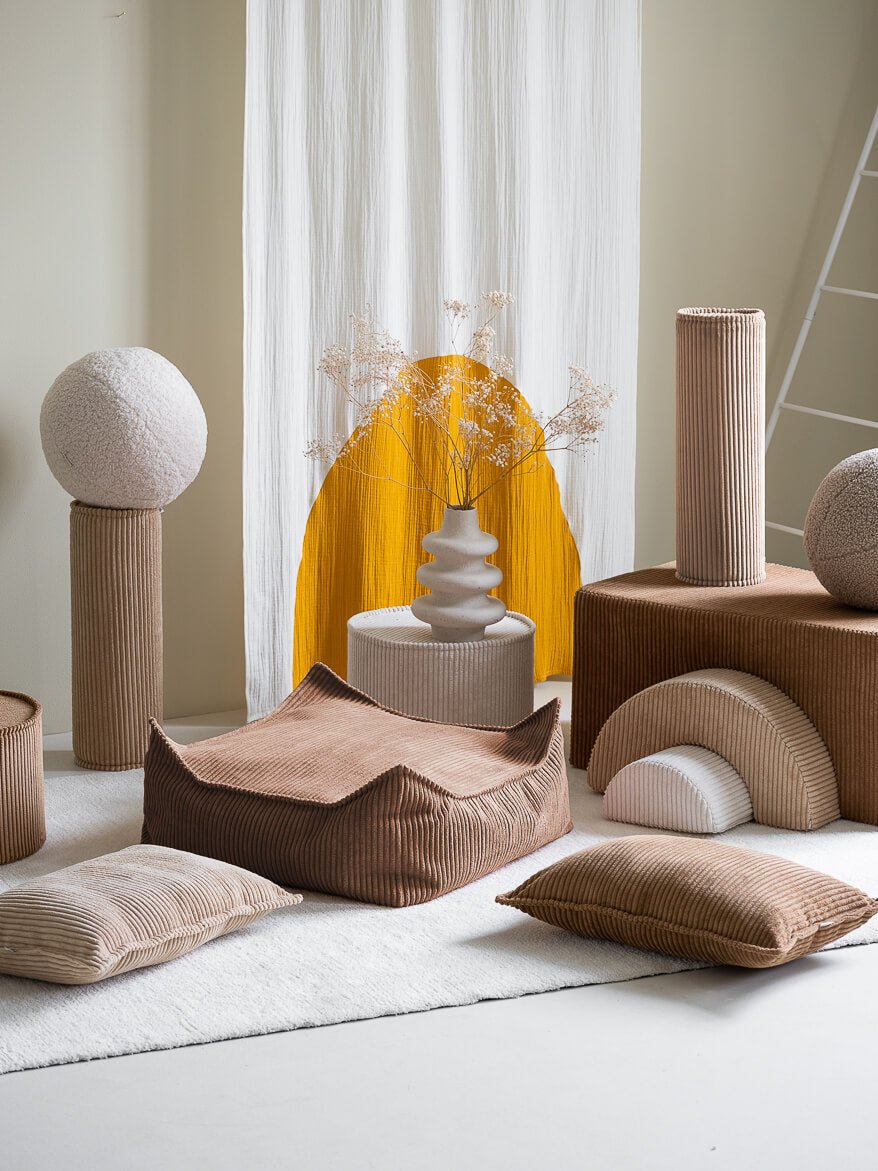 Square Ottoman - Pana - Toffee - Casa de Fieras