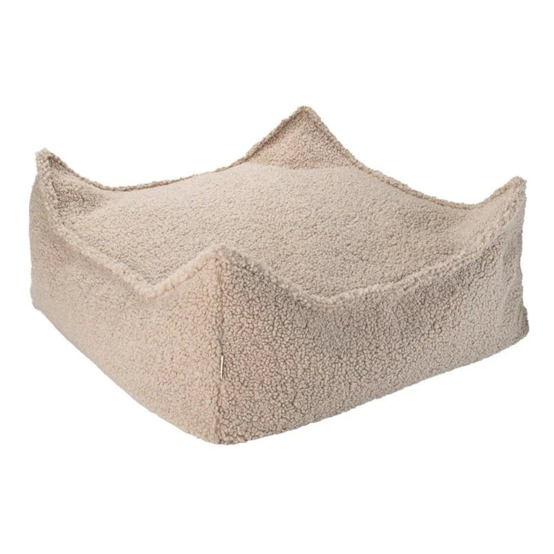 Square Ottoman - Teddy - Biscuit - Casa de Fieras