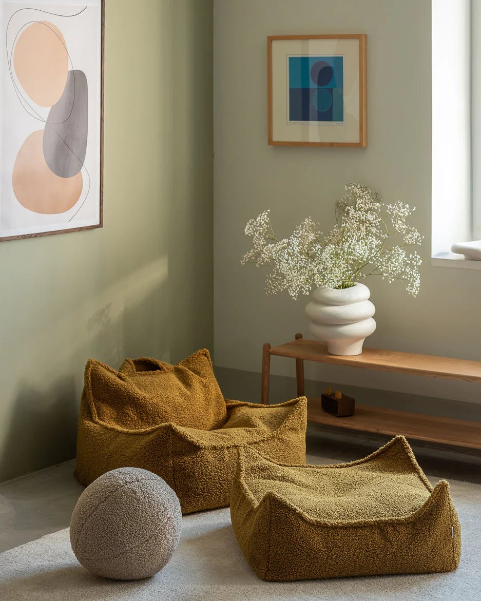 Square Ottoman - Teddy - Maple - Casa de Fieras