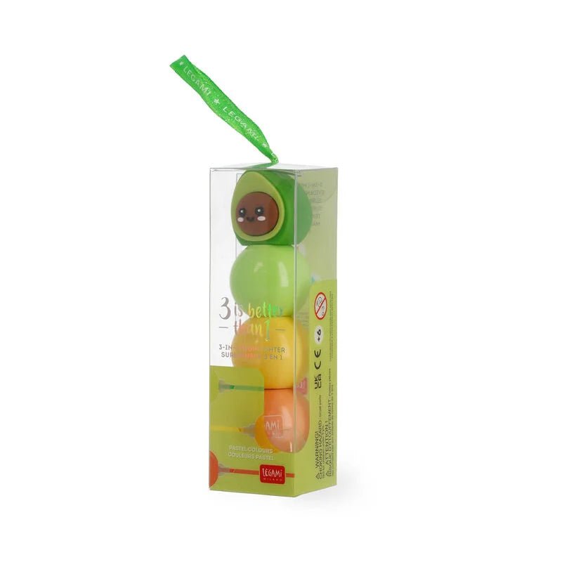 Subrayadores mini 3 en 1 - Aguacate - Casa de Fieras