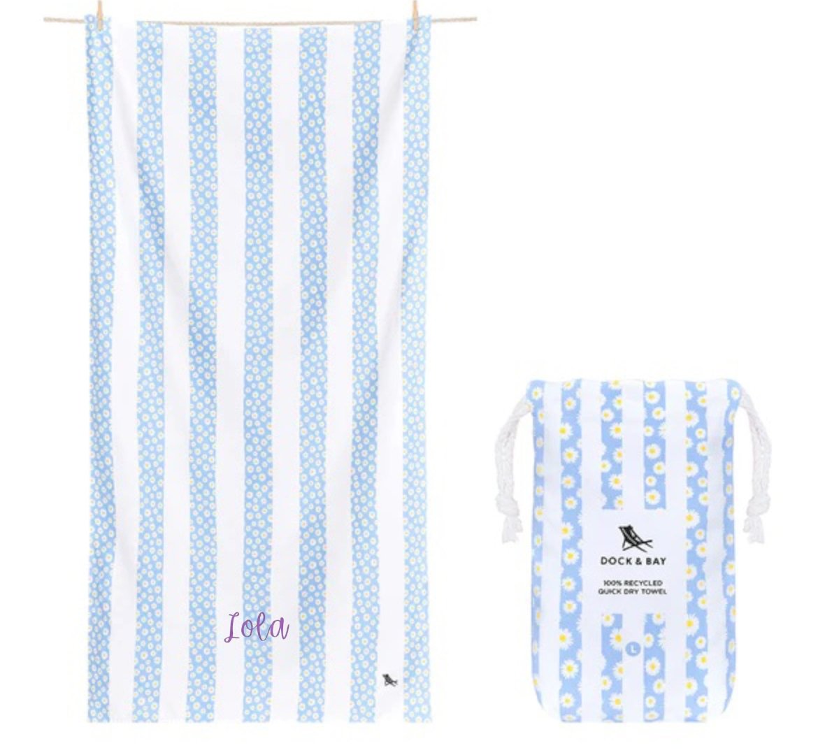 Toalla XL - Rayas - Rosa Pasel - Casa de Fieras