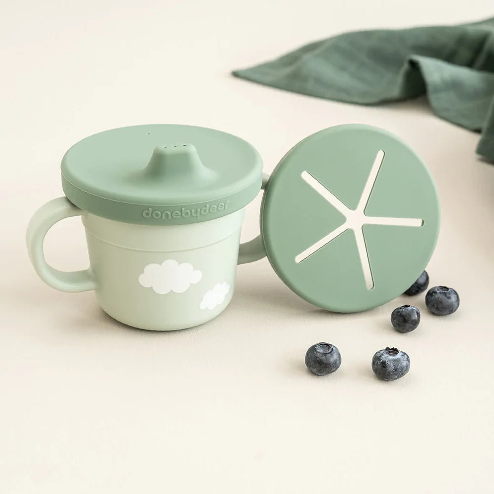Vaso con Boquilla + Snack - Cocodrilo Verde - Casa de Fieras