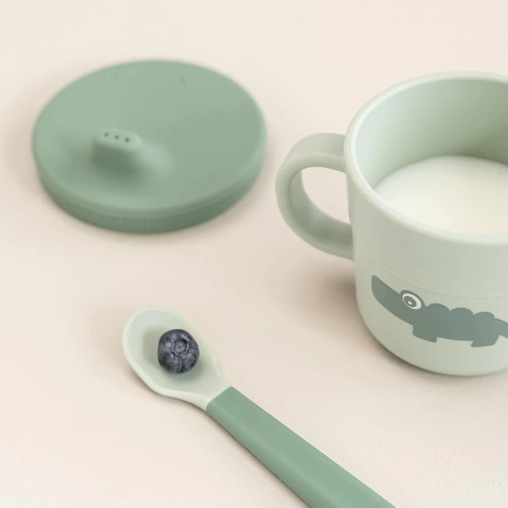 Vaso con Boquilla + Snack - Cocodrilo Verde - Casa de Fieras