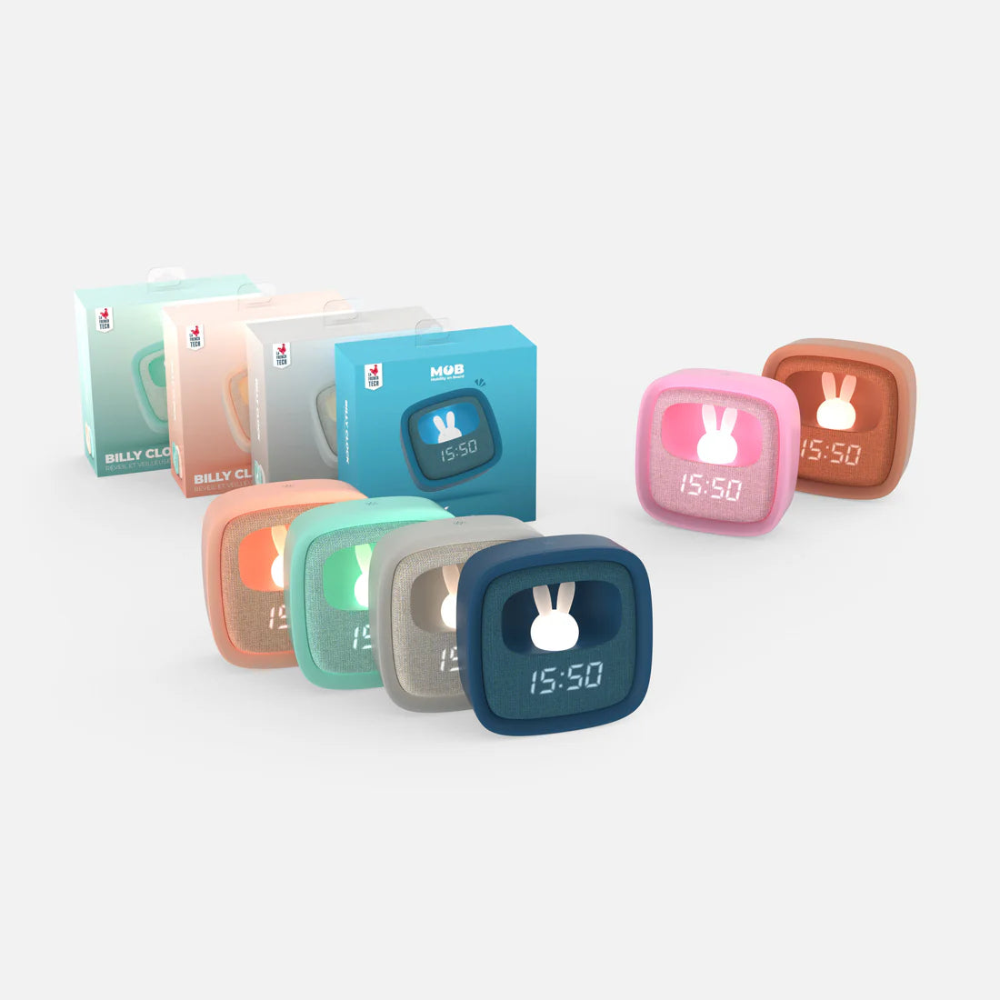 Reloj Despertador con luz de noche lisos