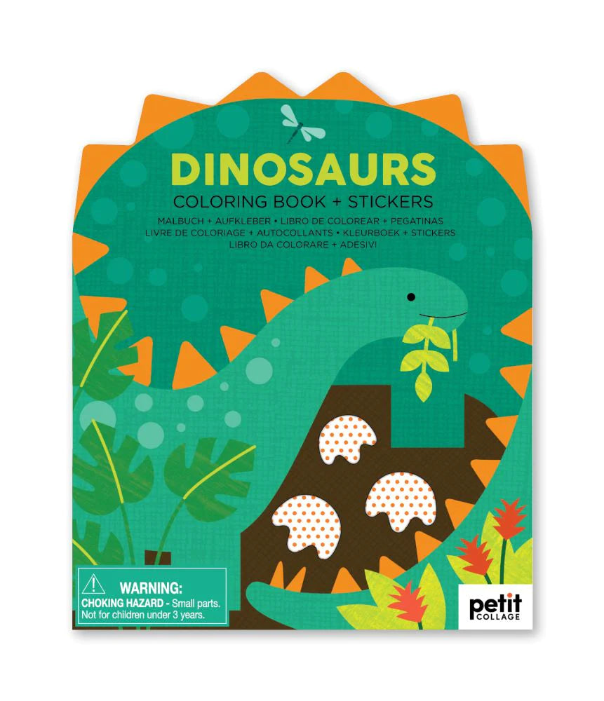 Libro para colorear + Pegatinas - Dinosaurios