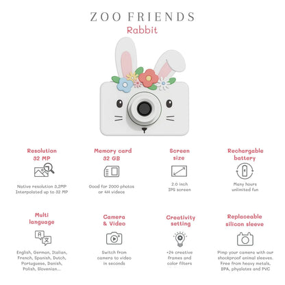 Cámara ZooFriends - Conejo con flores