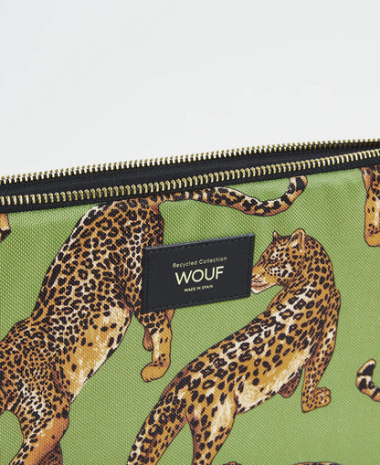 Funda portátil - Olive Leopard