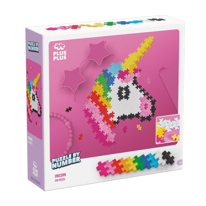 Puzzle por números - Unicornio (250 piezas)