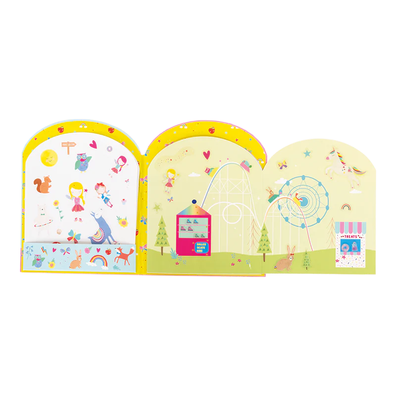 Juego y Pegatinas reutilizables - Unicornio