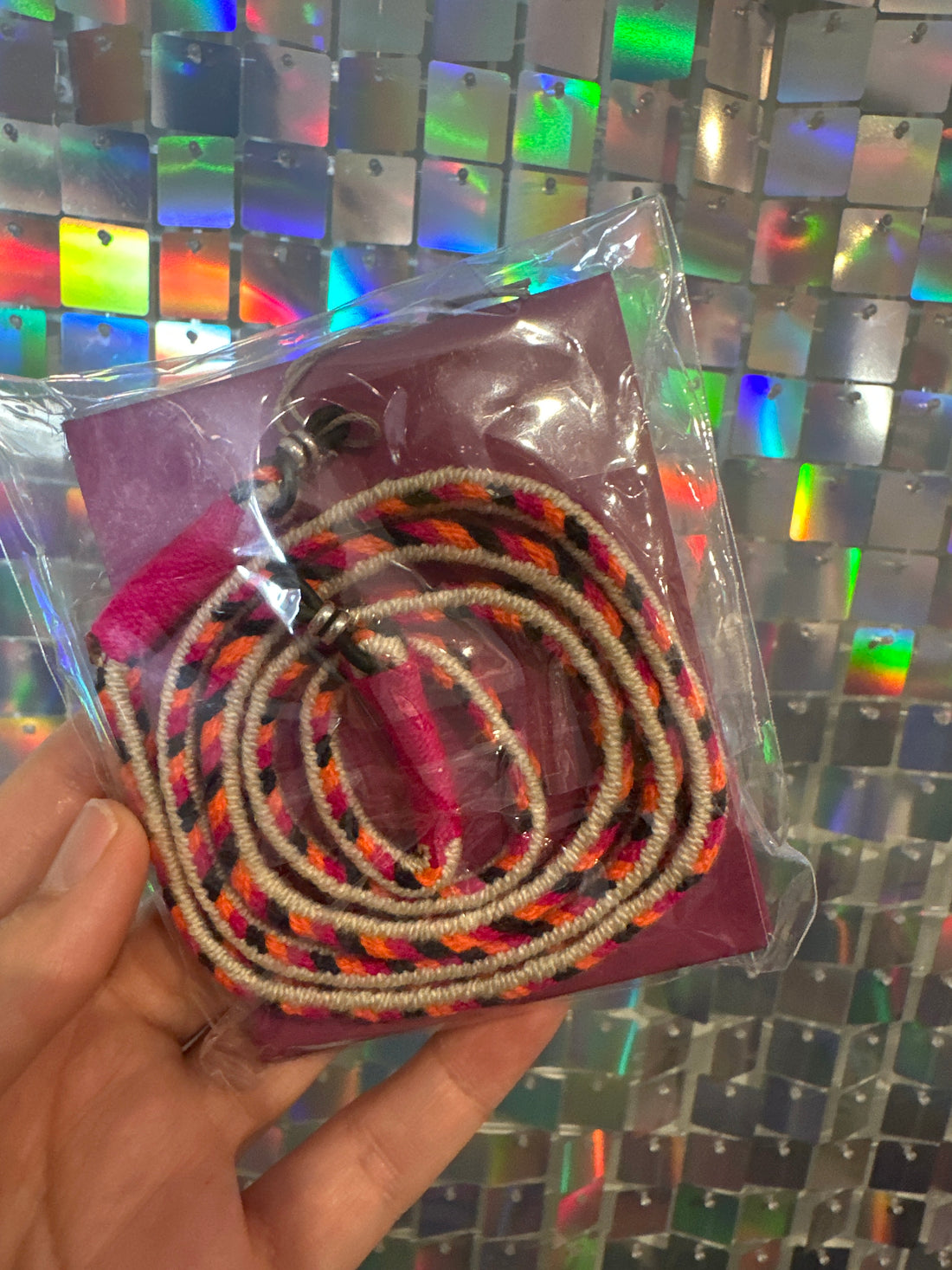 Cordón gafas - Fucsia, beige, naranja y azul marino