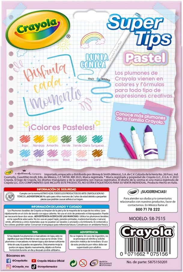 Rotuladores pastel - Súper lavables