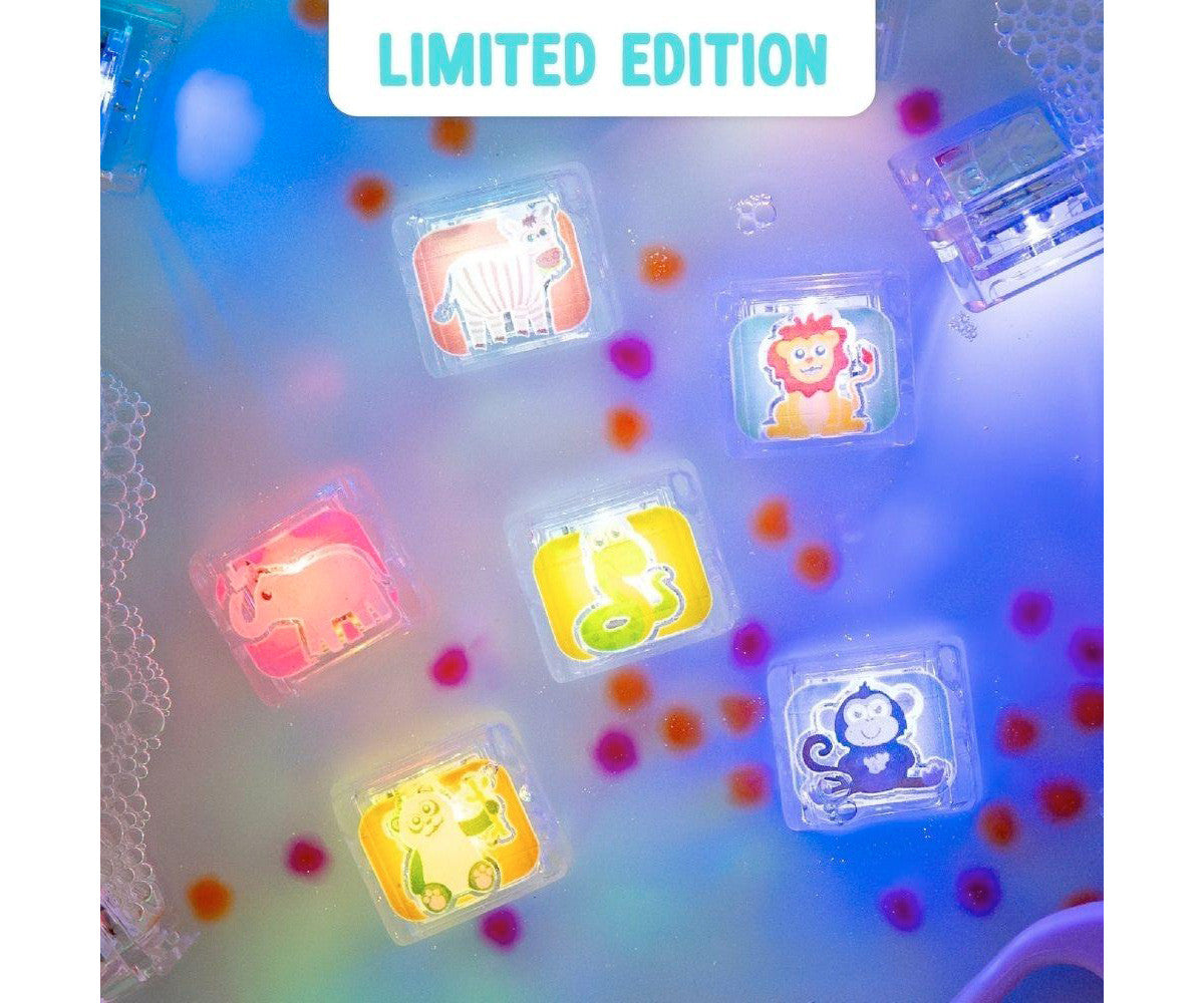 Glo Pals – Luces Sensoriales para el Baño - Set de 4 cubos temáticos EDICIÓN LIMITADA