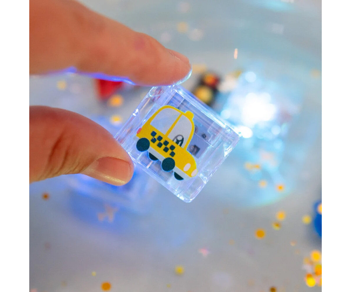 Glo Pals – Luces Sensoriales para el Baño - Set de 4 cubos temáticos EDICIÓN LIMITADA