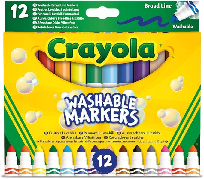 Rotuladores súper lavables maxi punta (12ud.)