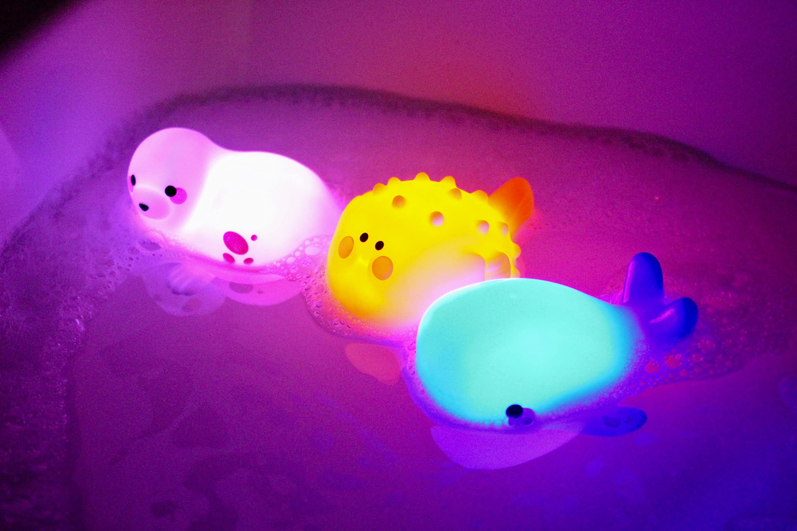 Juguetes Luminosos para la Bañera - Animales marinos