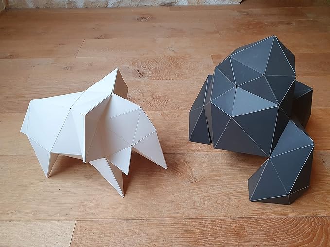 Elefante origami 3D - Negro