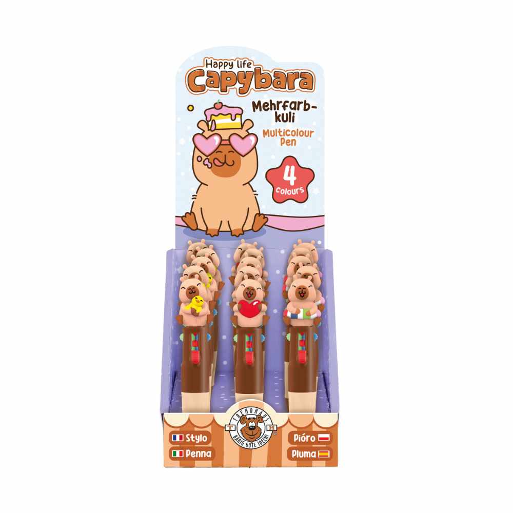 Bolígrafo multicolor Capibara