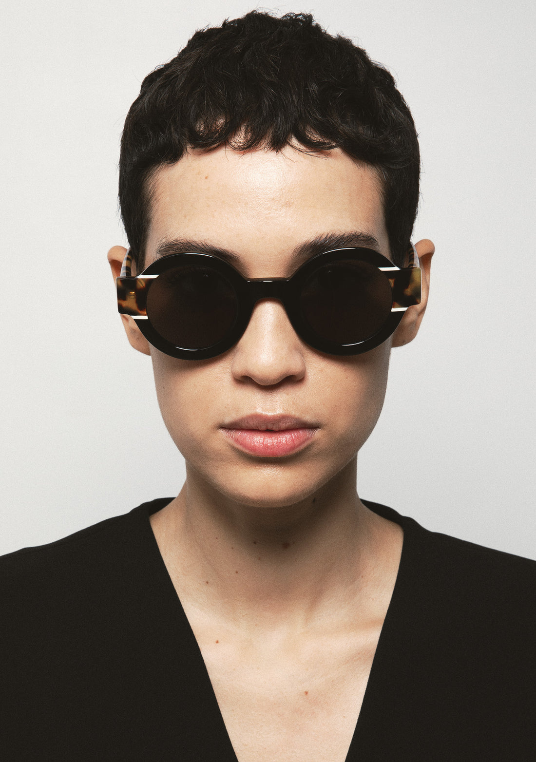 Gafas de Mujer - PATRICK - Negro + Carey con Blanco