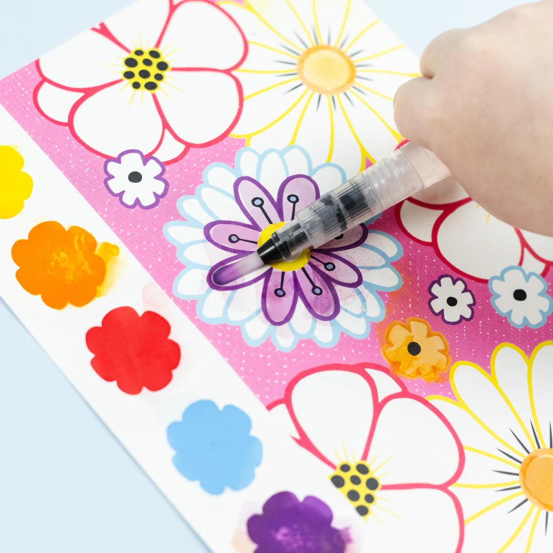 Set de Pintura - Acuarela - Mariposas y Flores