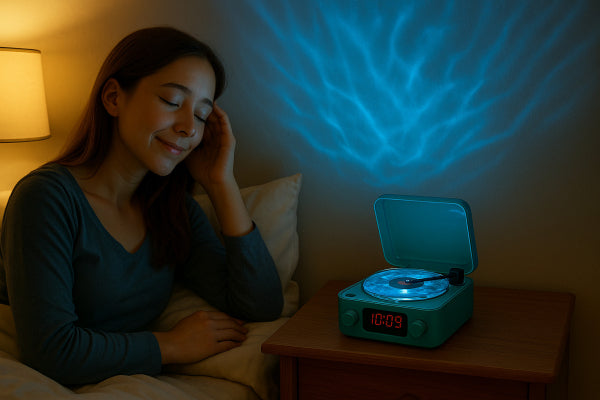 Altavoz sensorial con forma de tocadiscos