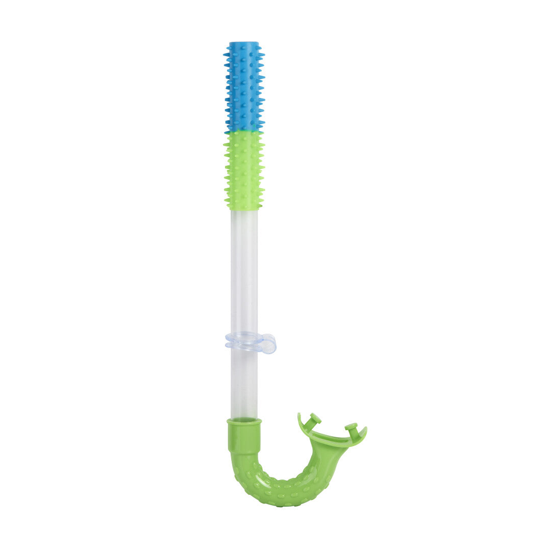 Tubo de Snorkel - Punta rugosa azul y verde