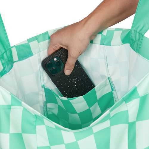 Bolsa de playa - Cuadros Verdes