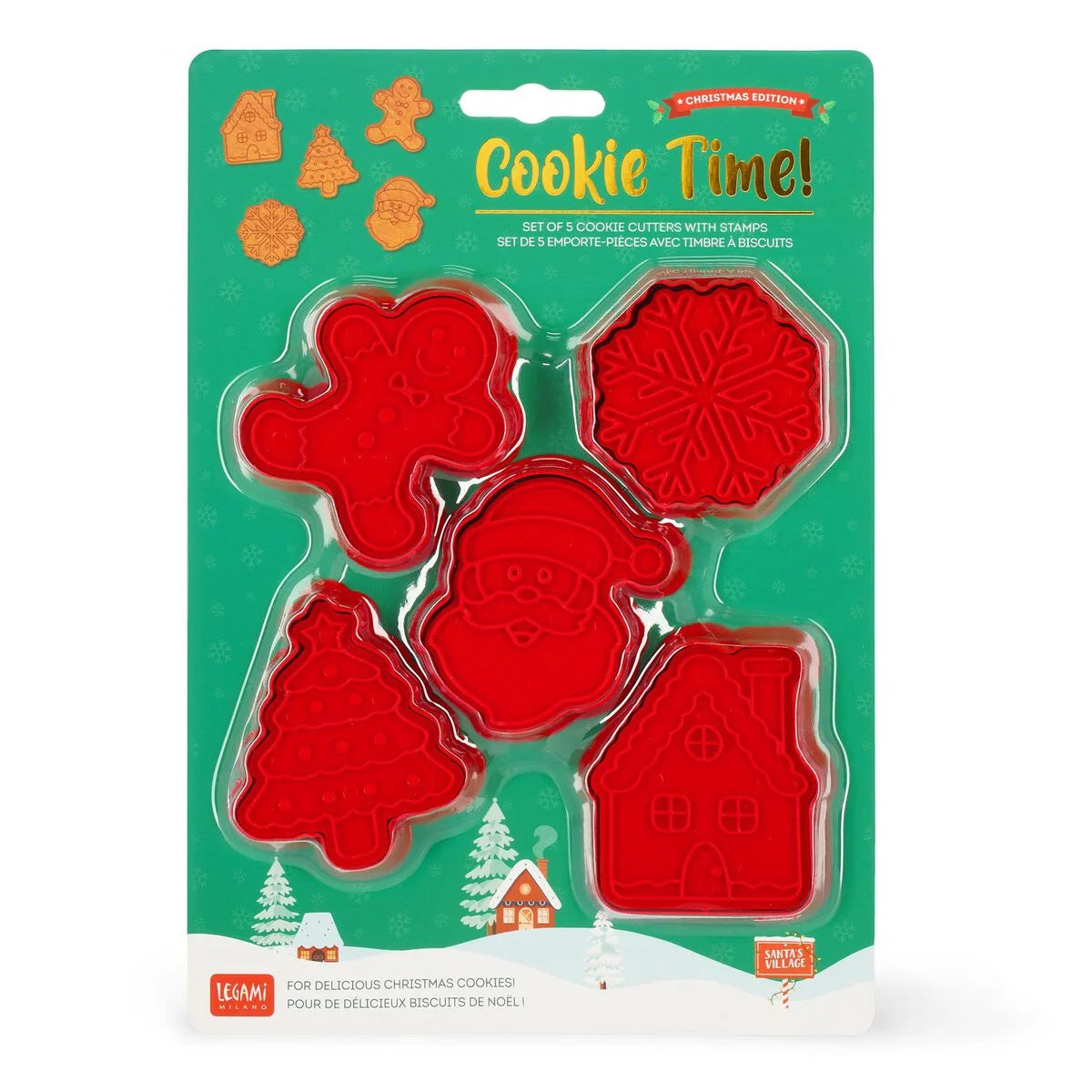 Set de 5 moldes para Galletas - Navidad