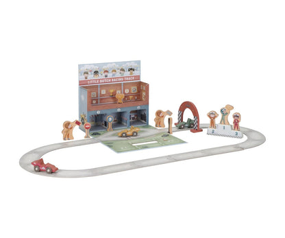 Caja con circuito y pista de carreras